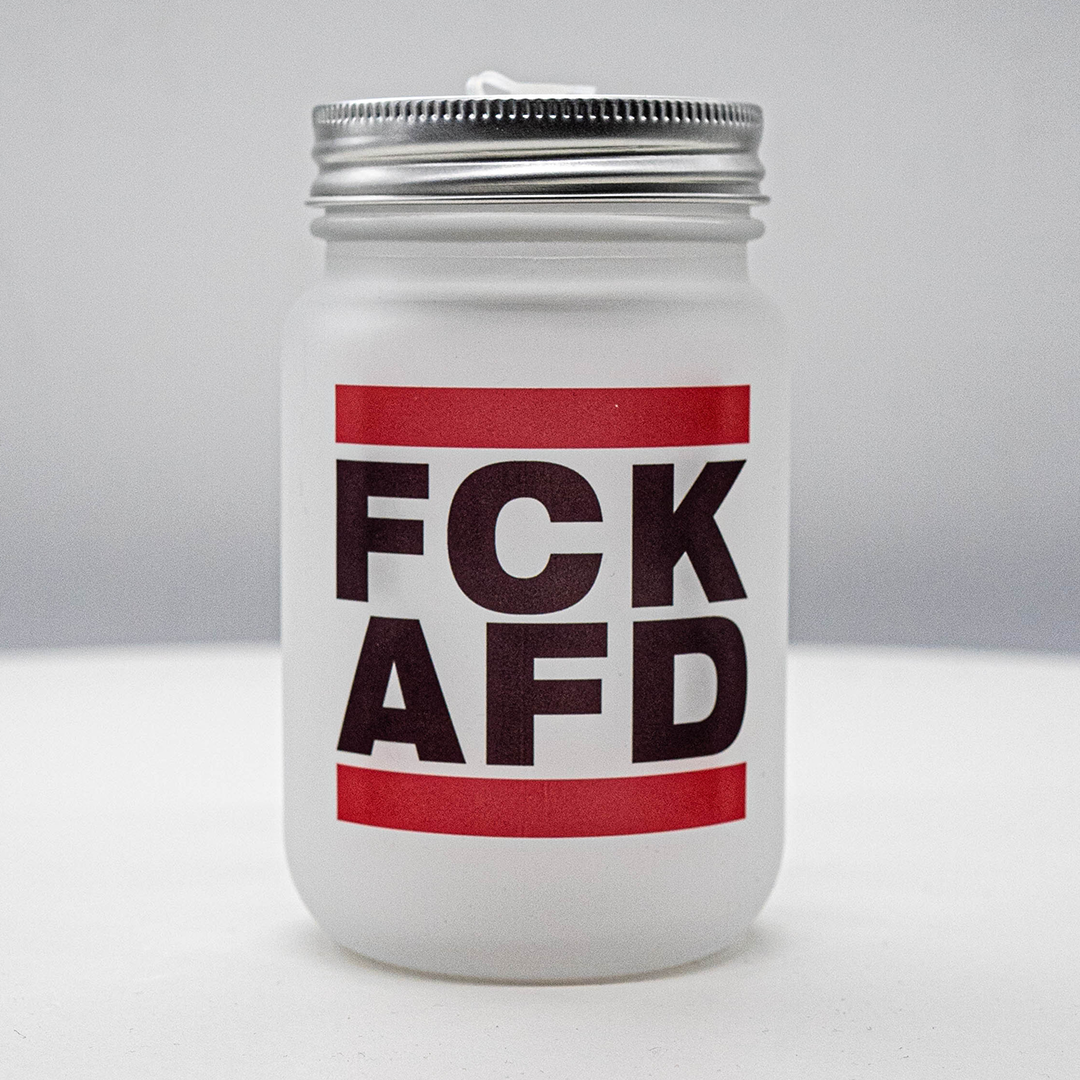 Henkelglas »FCK AFD«