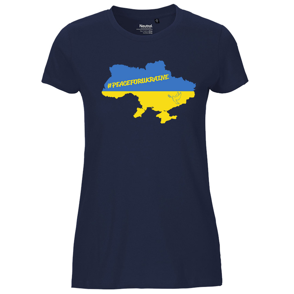 Soli-T-Shirt »#PeaceForUkraine« femininer Schnitt
