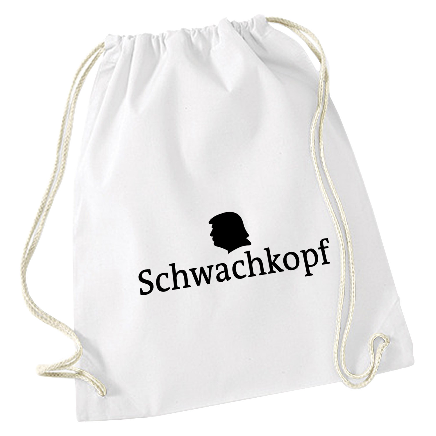 Turnbeutel / Stoff-Rucksack »Schwachkopf«